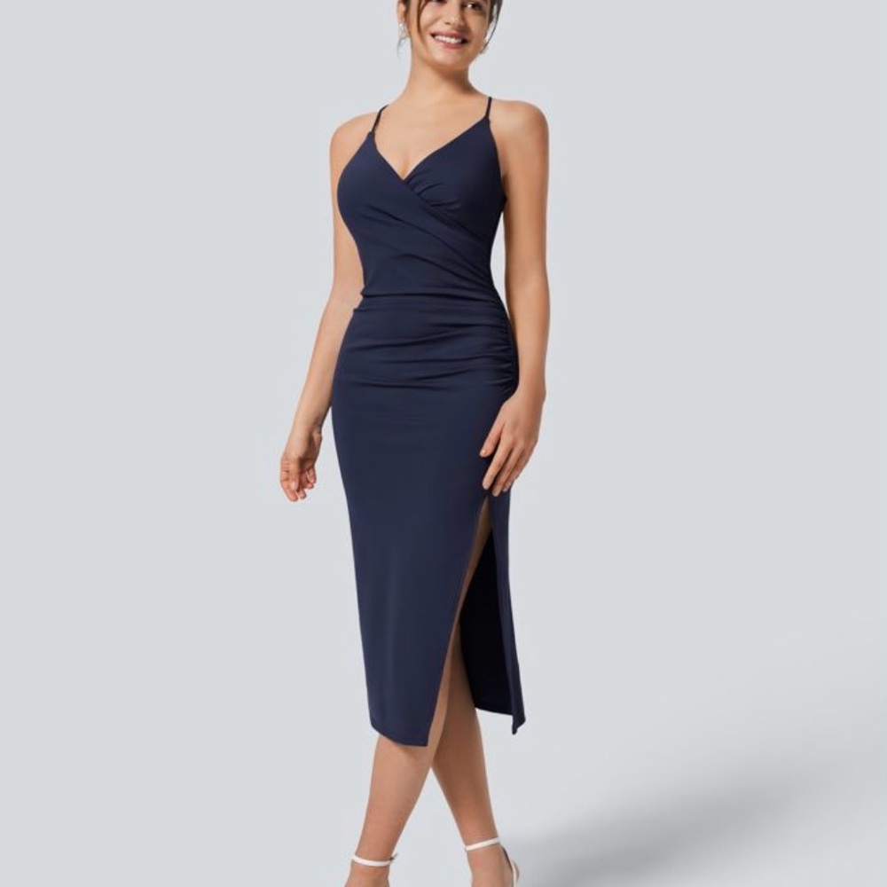 NWT HALARA Blue BodyCon Dress